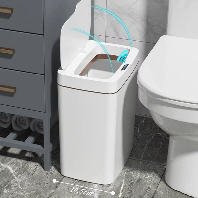 Smart Home Junkie - 15L Narrow Smart Bathroom Trash Can