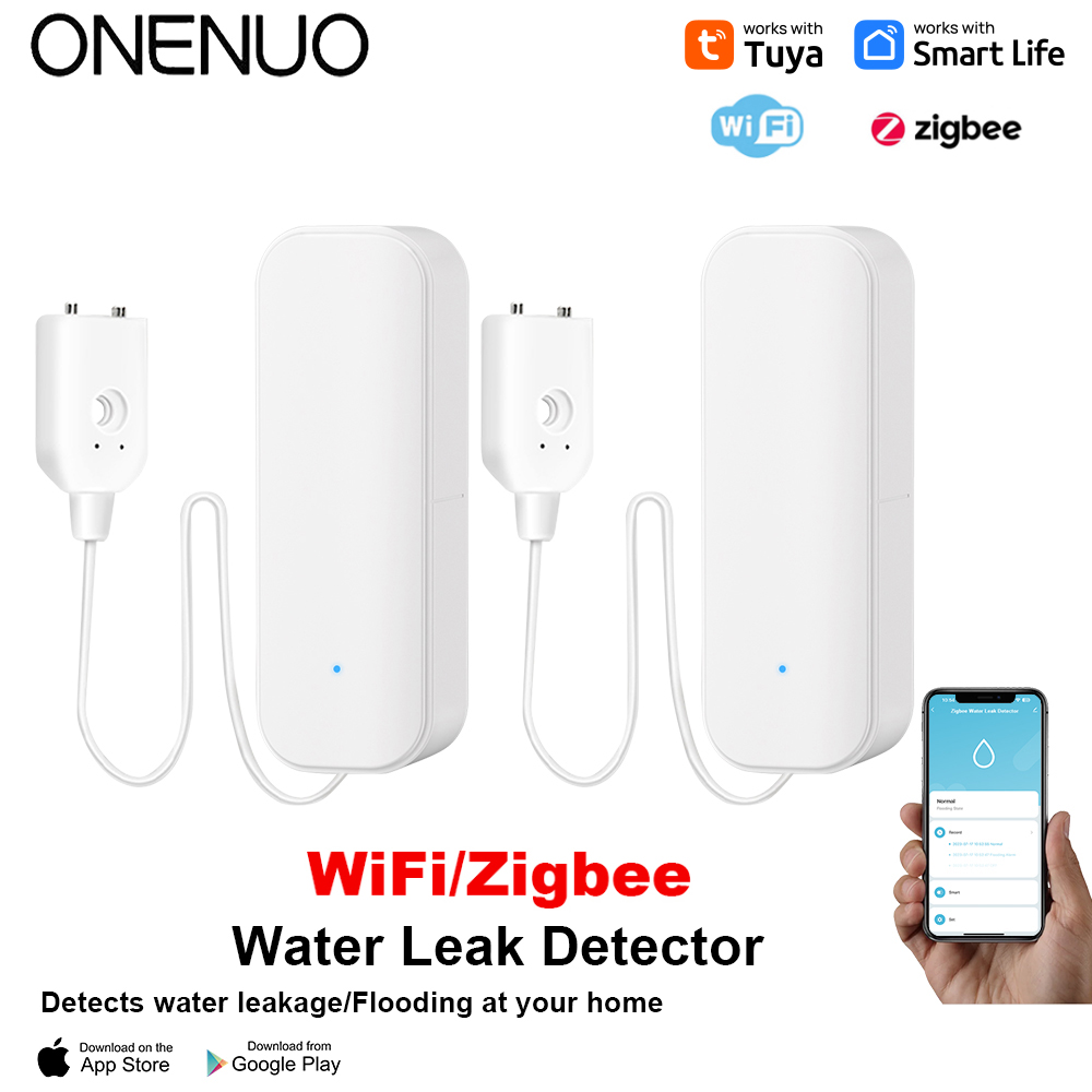 Wifi Water Leak Detector - WiFi/Zigbee Water Sensor Tuya Leakage Alarm