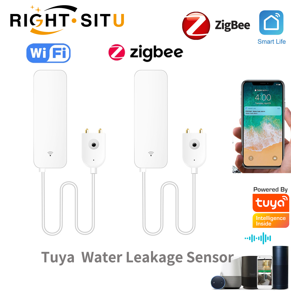 Wifi Water Leak Detector - Tuya WiFi Water Leak Sensor, Water