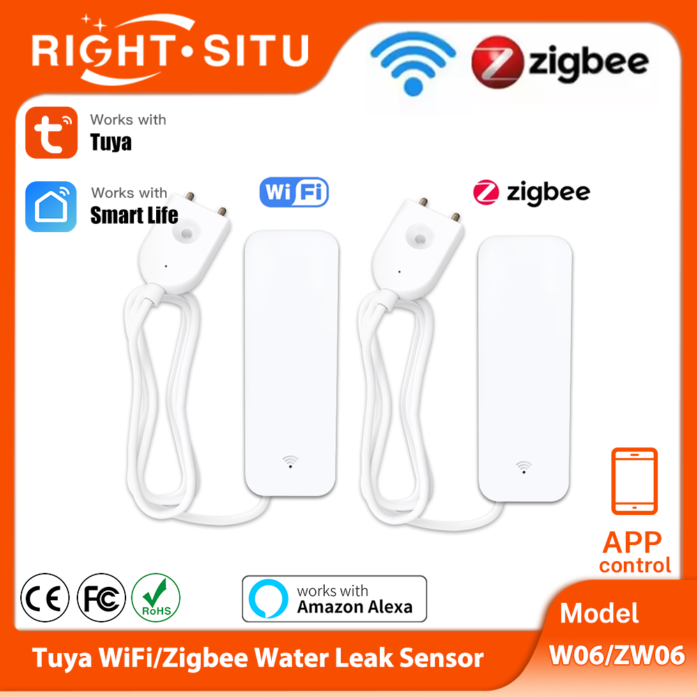 Wifi Water Leak Detector - Tuya WiFi Zigbee Water Sensor Smart