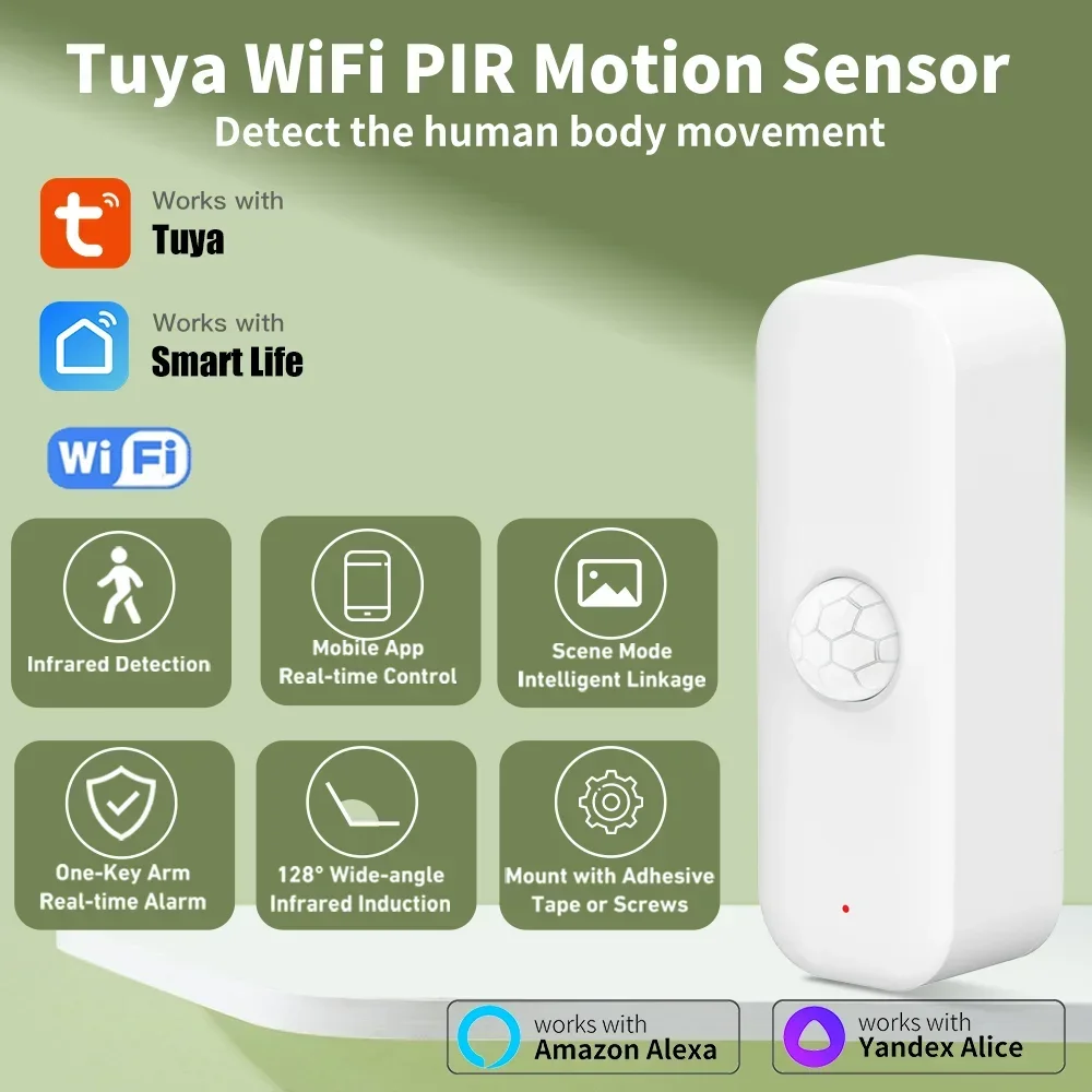 Smart Home Networking - Tuya WiFI Motion Sensor PIR Smart