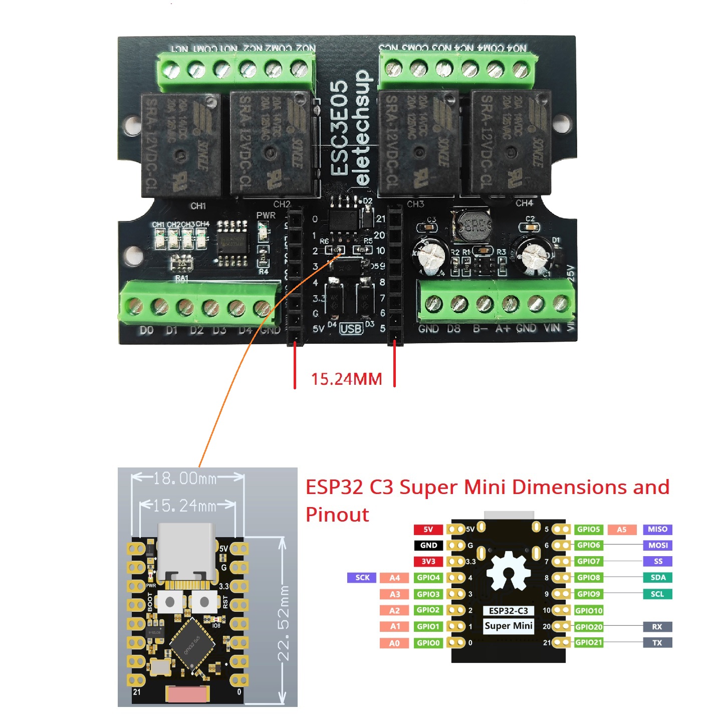 Ultimate ESP32 C3 Relay Module - Smart Home Kit For Arduino recension och pris