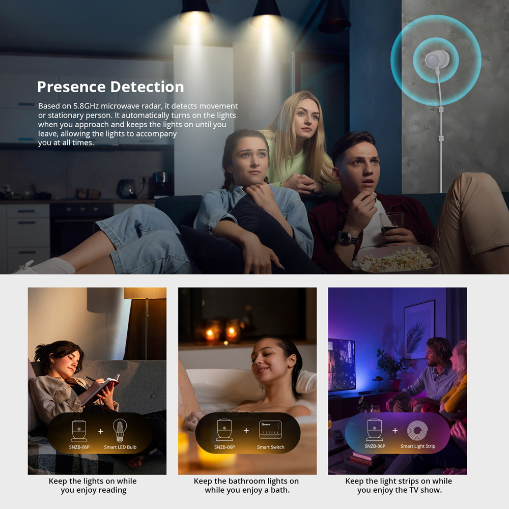SONOFF SNZB-06P Zigbee Human P - Smart Home Retrofit recension och pris