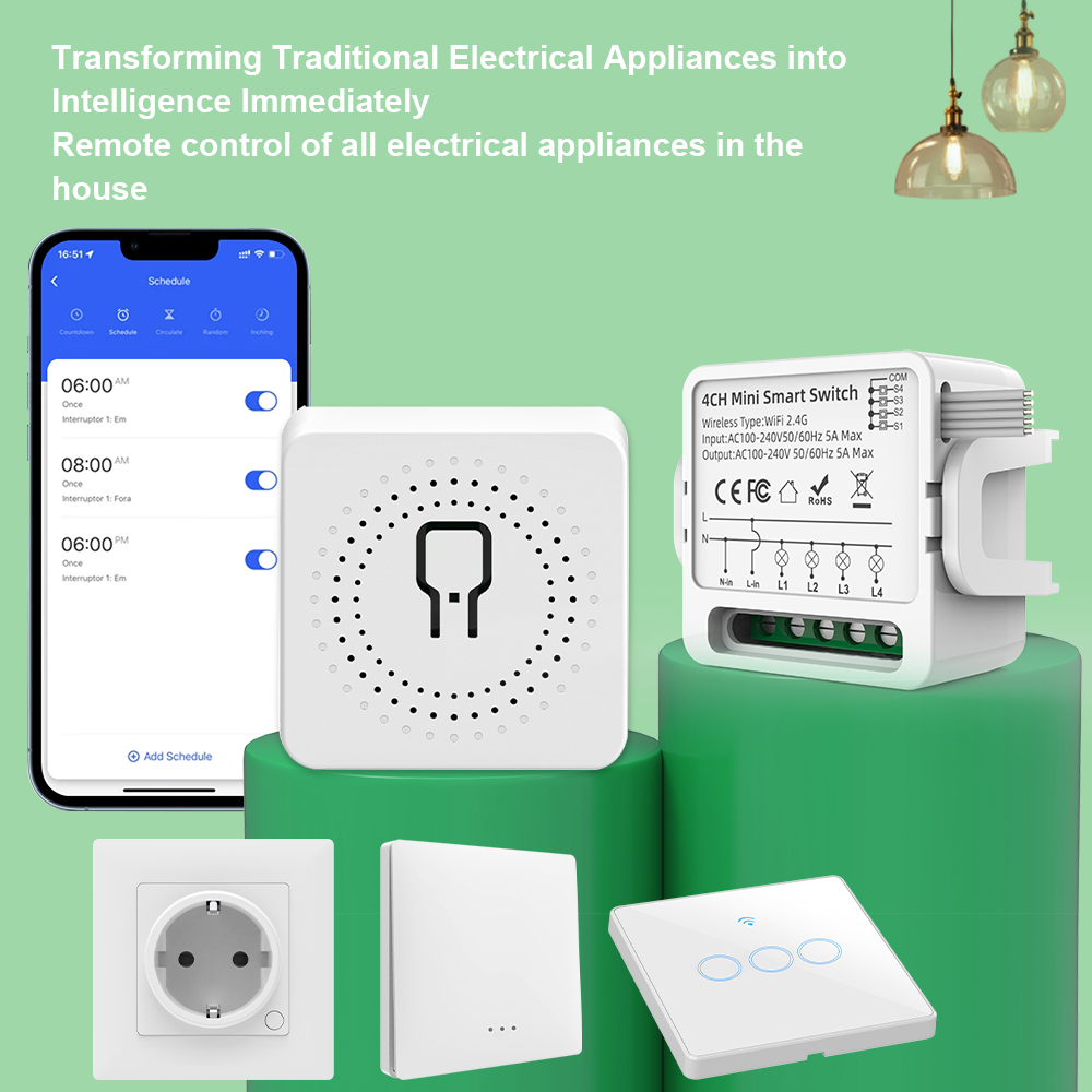 Tuya WiFi Smart Switch 1/2/3/4 - Smart Home Networking recension och pris