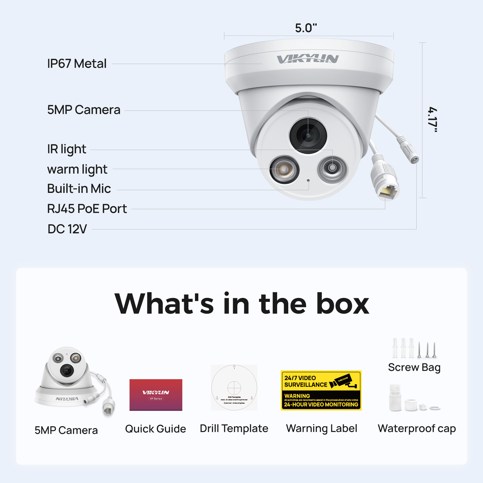VIKYLIN 5MP Smart Dual Light I - Smart Home Microsoft recension och pris