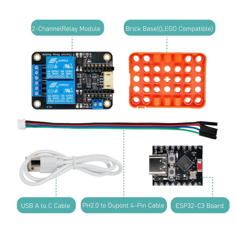 2CH Relay Module Input5V Activ - Smart Home Kit For Arduino recension och pris