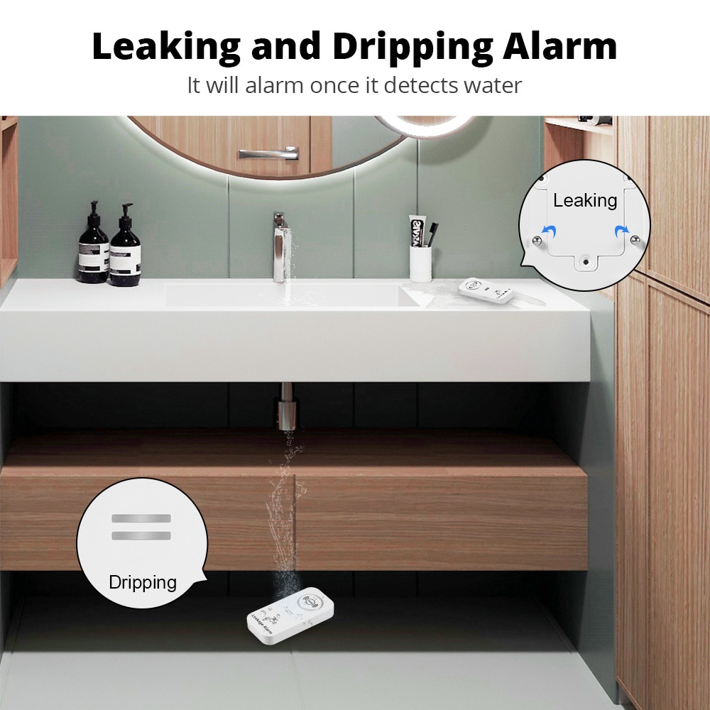 KERUI Wireless Water Sensor 90 - Wifi Water Leak Detector recension och pris