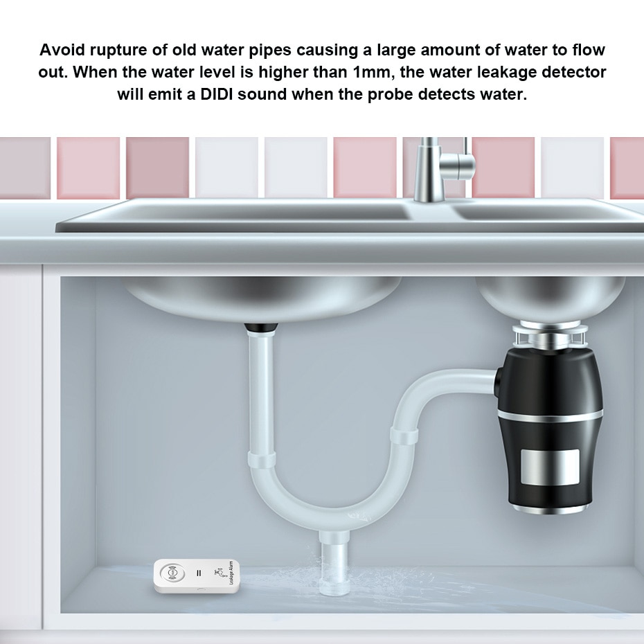 KERUI Wireless Water Sensor 90 - Wifi Water Leak Detector recension och pris