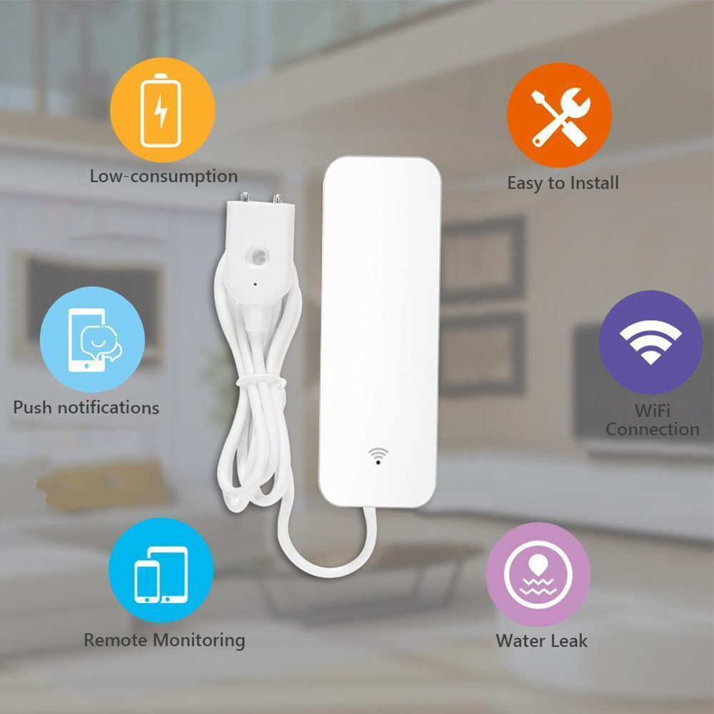Tuya WiFi Water Leak Sensor, W - Wifi Water Leak Detector recension och pris