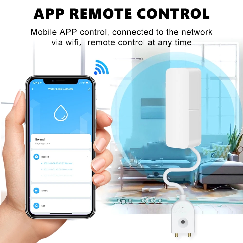 Tuya WiFi Smart Water Leak Sen - Wifi Water Leak Detector recension och pris