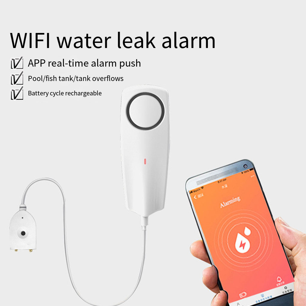 White Home Water Leak Detector - Wifi Water Leak Detector recension och pris