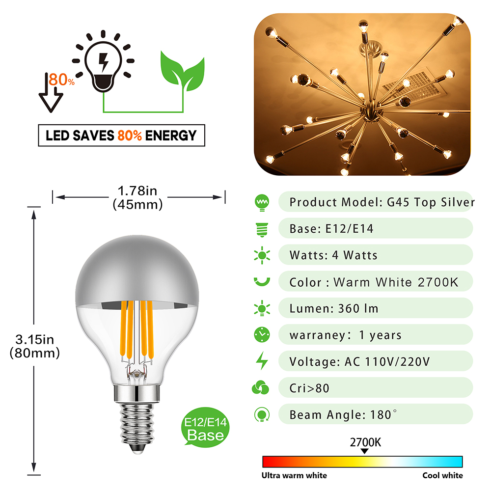 G45 Edison LED Night Bulb E12  - Smart Home Retrofit recension och pris