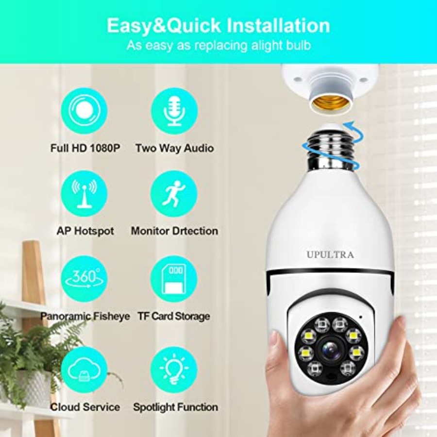 Light Bulb 1080P Security Wire - Smart Home Ac recension och pris