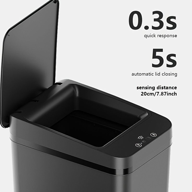 Black Touchless Smart Trash Ca - Smart Home Junkie recension och pris