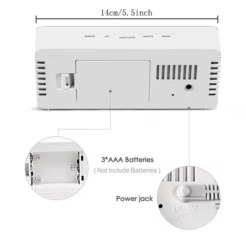 1Pc White Digital Clock LED Mi - Smart Home Retrofit recension och pris
