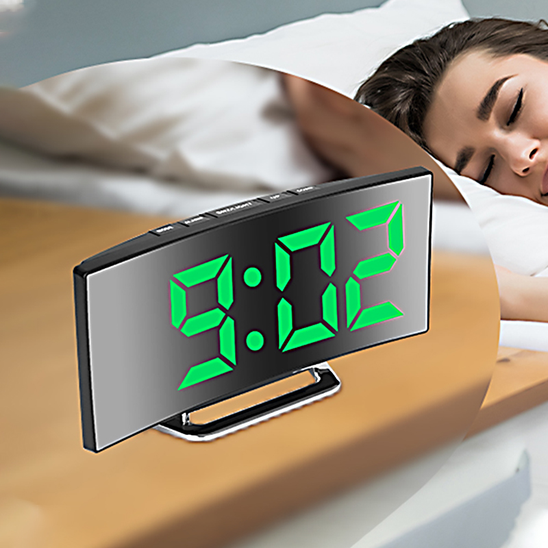 LED Digital Alarm Clock Curved - Smart Home Retrofit recension och pris