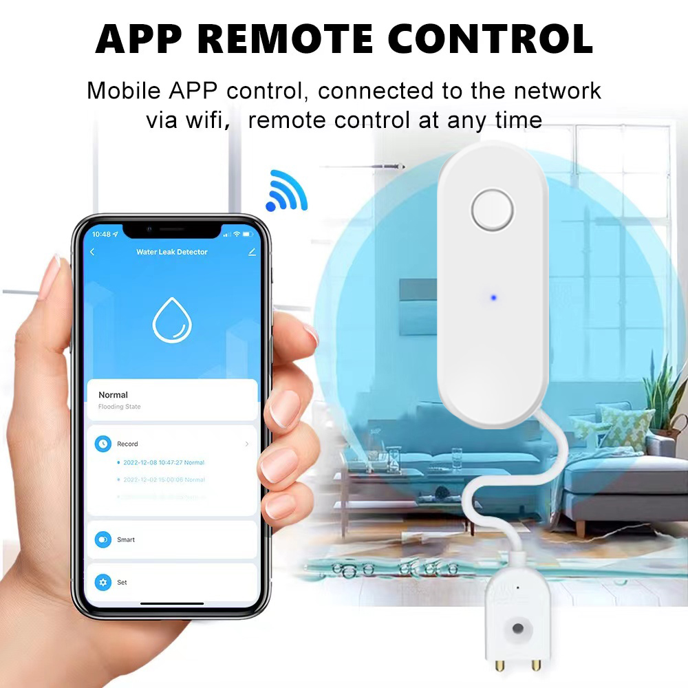 Tuya WiFi Smart Water Leak Sen - Wifi Water Leak Detector recension och pris