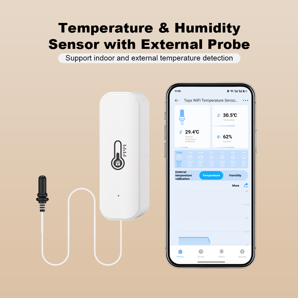 2026 New Tuya WiFi Humidity Te - Smart Home Networking recension och pris