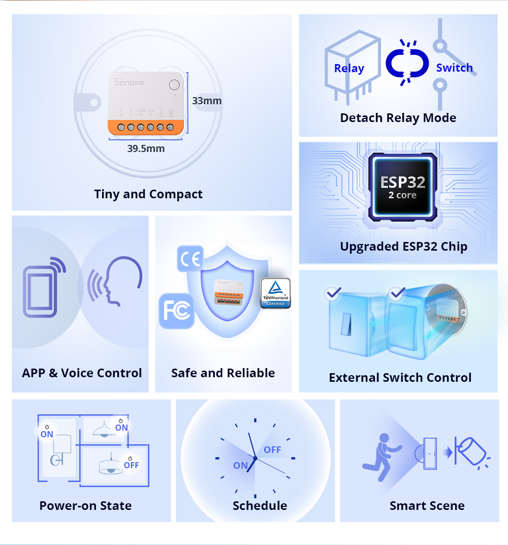 Sonoff Mini R4 Extreme Wifi Sm - Smart Home Networking recension och pris